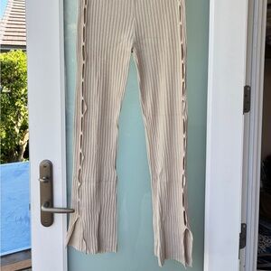 Fashion Nova Light Beige Knit Pants